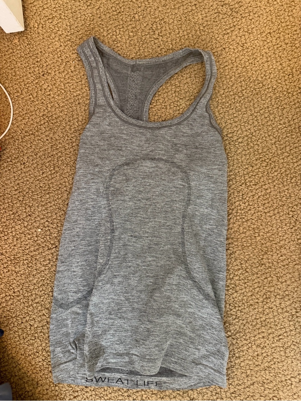 lululemon athletica Heather Gray Racerback Tank Top